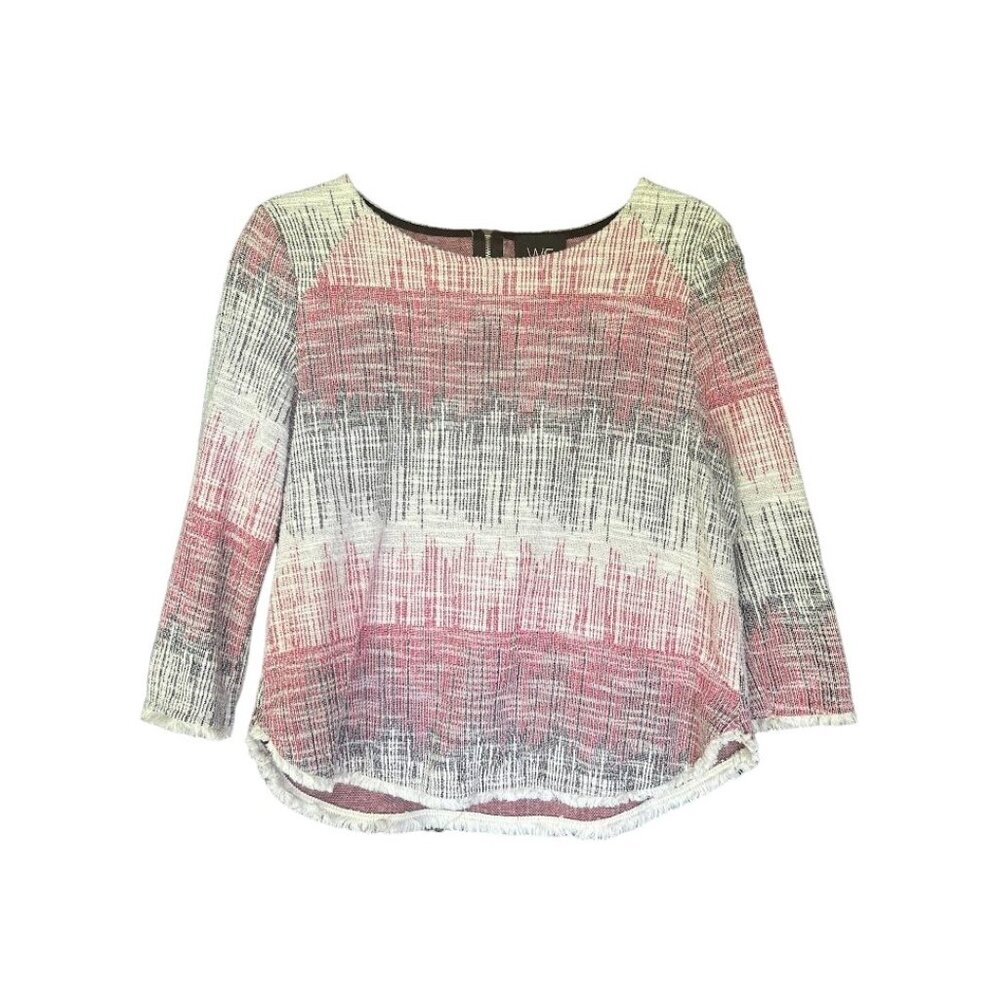 W5 Women's Textured Top S‎ Made In USA 3/4 Sleeves